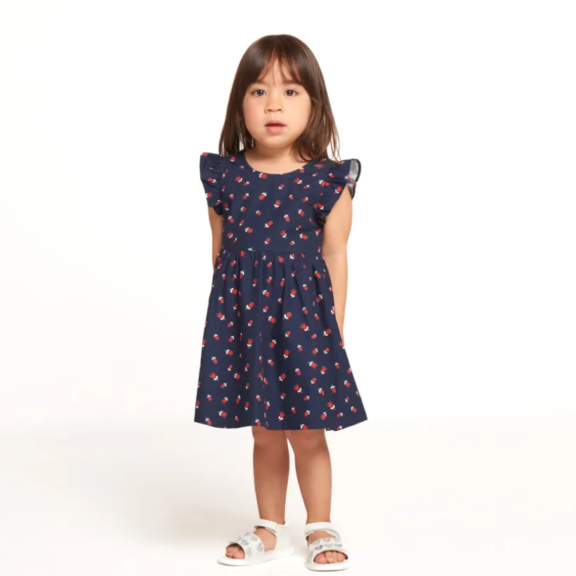 Robe manches courtes imprimé fleurs pour bébé fille