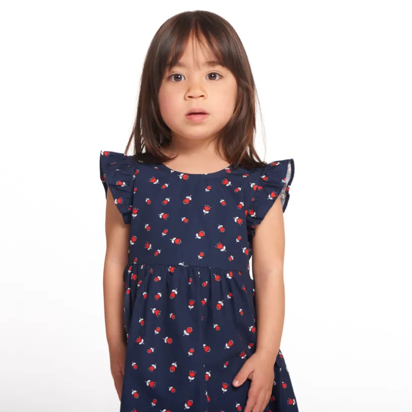 Robe manches courtes imprimé fleurs pour bébé fille
