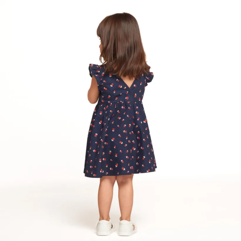 Robe manches courtes imprimé fleurs pour bébé fille