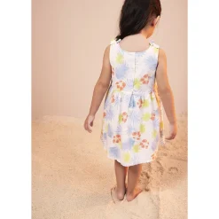 Robe à manches courtes imprimé fantaisie pour bébé fille