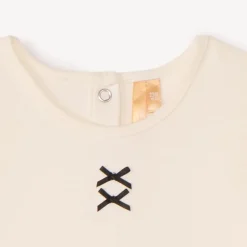 Robe manches longues effet 2 en 1 bi-matière pour bébé fille