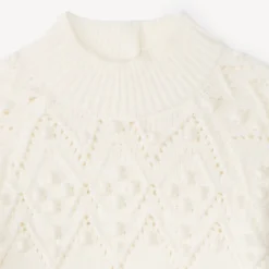 Robe manches longues en tricot uni pour bébé fille