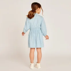 Robe manches longues imprimé fleurs pour fille