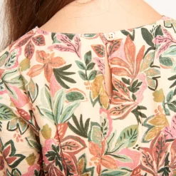 Robe manches longues imprimé fleurs pour fille