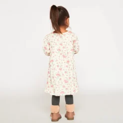 Robe manches longues imprimé floral pour bébé fille