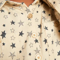 Robe manches longues imprimé étoiles pour fille