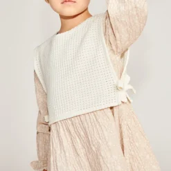 Robe manches longues à motifs paisley 2-en-1 pour bébé fille