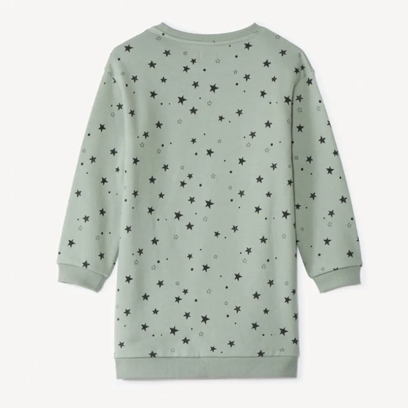 Robe molleton imprimé étoiles pour fille