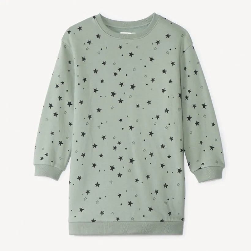 Robe molleton imprimé étoiles pour fille