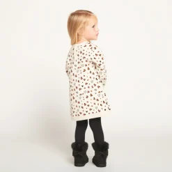 Robe pull en tricot motifs fantaisie pour bébé fille