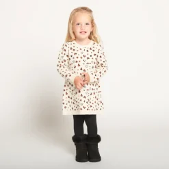 Robe pull en tricot motifs fantaisie pour bébé fille