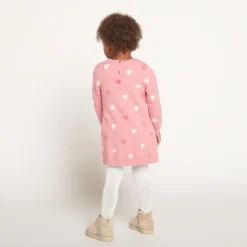 Robe pull en tricot motifs fantaisie pour bébé fille