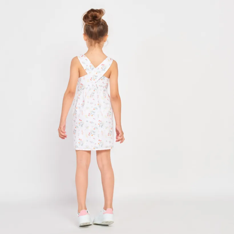 Robe sans manches en broderie anglaise fleurie pour fille