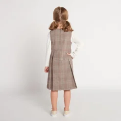 Robe sans manches en toile à carreaux pour fille