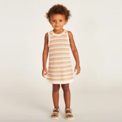 Robe sans manches en tricot pour bébé fille