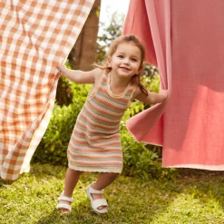 Robe sans manches en tricot pour bébé fille