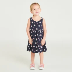 Robe sans manches imprimé fantaisie pour bébé fille
