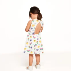Robe sans manches imprimé fantaisie pour bébé fille