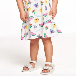 Robe sans manches imprimé fantaisie pour bébé fille