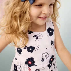 Robe sans manches imprimé fleurs pour bébé fille