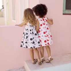 Robe sans manches imprimé fleurs pour bébé fille