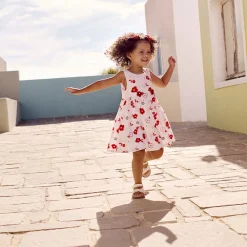 Robe sans manches imprimé fleurs pour bébé fille