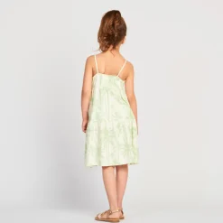 Robe sans manches imprimé palmiers pour fille