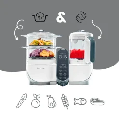 Robot Bundle NutriBaby(+) + 3 Babybols 250 ml - Blanc