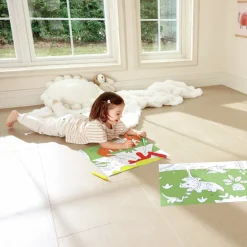 Rouleau à dessin 5m avec feutres Dinosaure