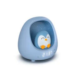 Réveil avec veilleuse Snow le pingouin bleu