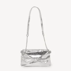 Sac bandoulière similicuir métallisé avec nœud pour fille