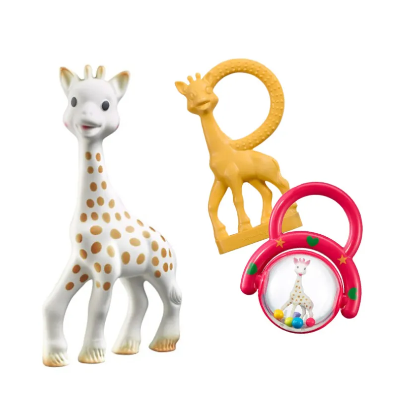 Sac cadeau avec 3 jouets d'éveil Sophie la Girafe
