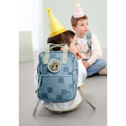Sac à dos enfant Mini Pattern carré Party Bleu
