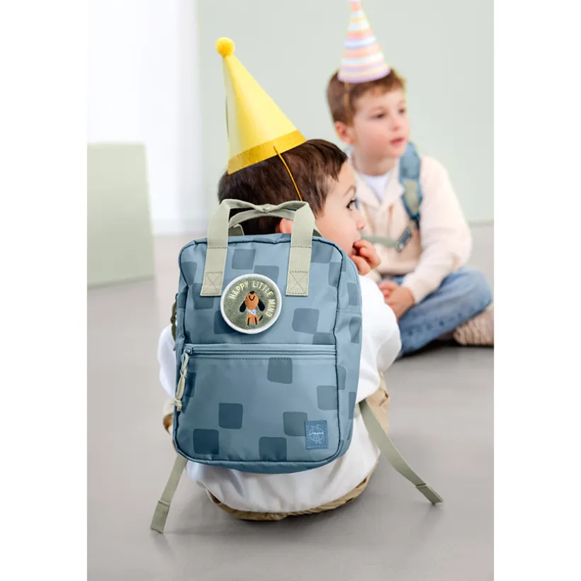 Sac à dos enfant Mini Pattern carré Party Bleu
