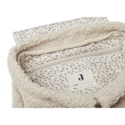 Sac à dos en tissu bouclette - Naturel