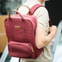 Sac à dos Family Club Signature + pochette + matelas à langer urban bordeaux