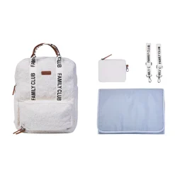 Sac à dos Family Club Signature en teddy offwhite
