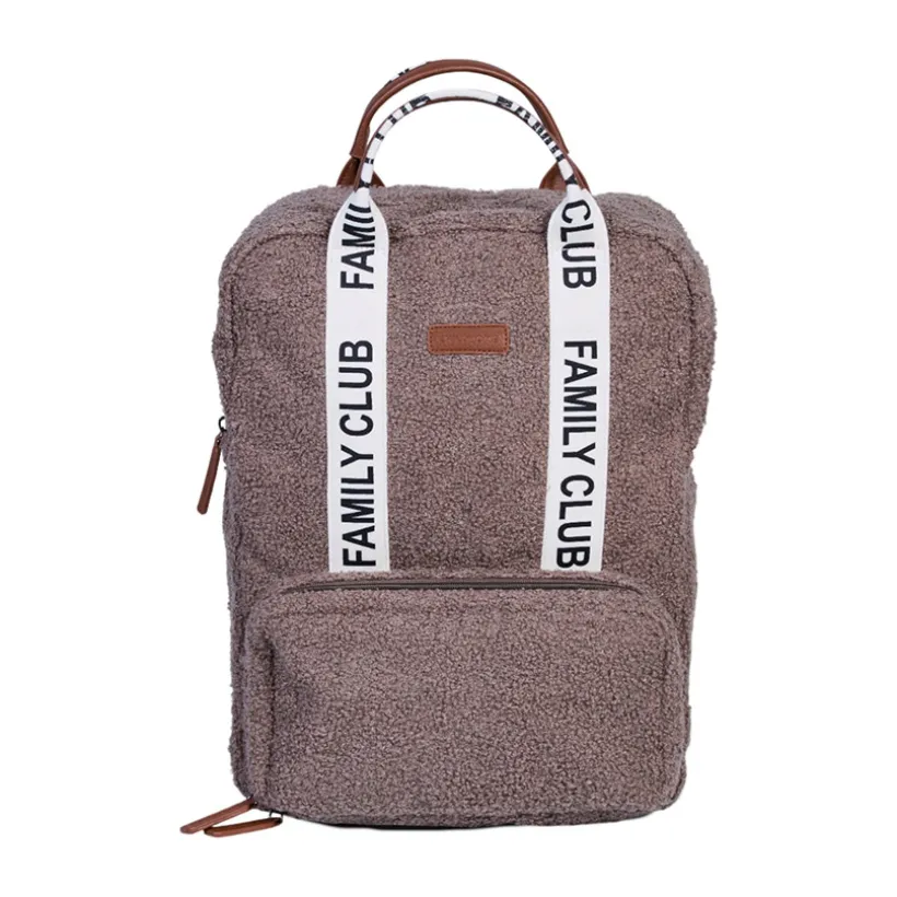 Sac à dos Family Club Signature en teddy soft brown