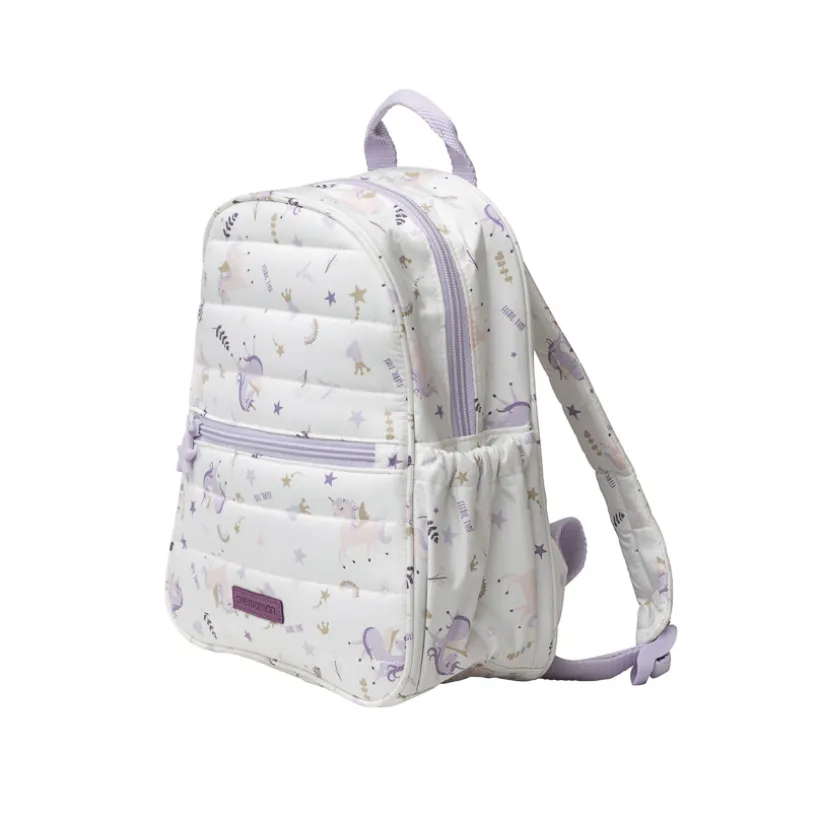 Sac à dos isotherme imprimé licornes blanc