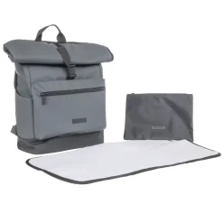 Sac à dos à langer Boston + Tapis à langer - Gris