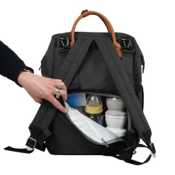 Sac à dos à langer Escapade gris foncé