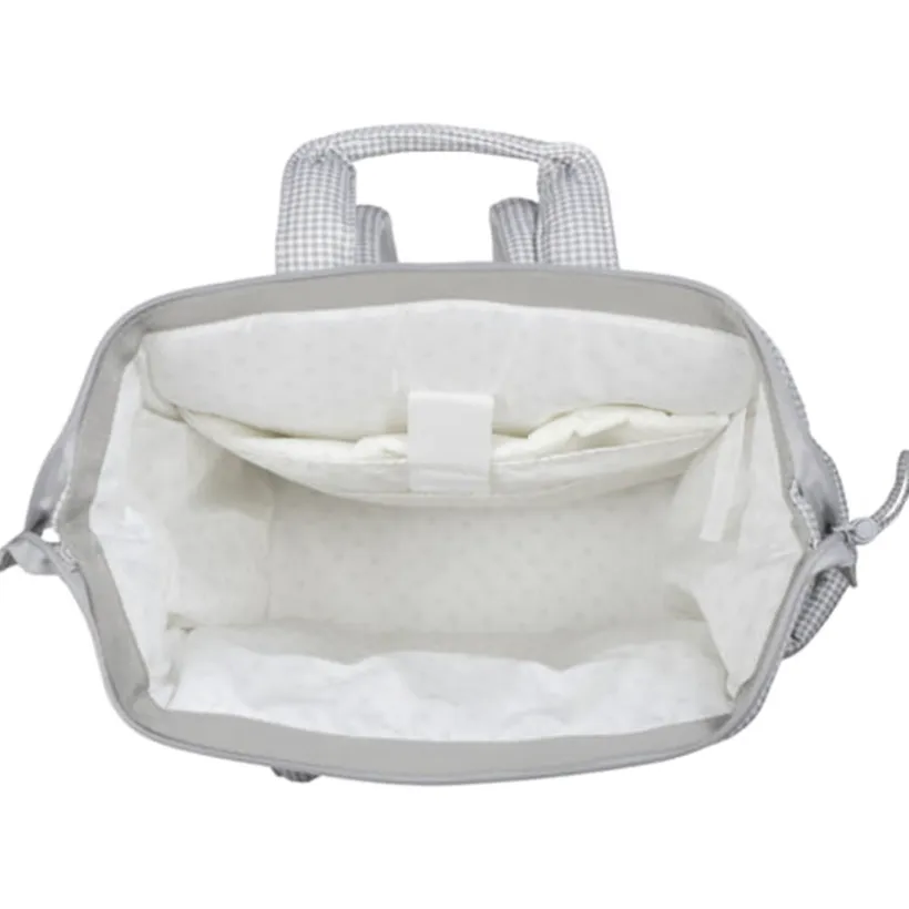 Sac à dos à langer Little Bloom Vichy Gris