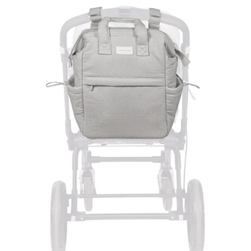 Sac à dos à langer Little Bloom Vichy Gris