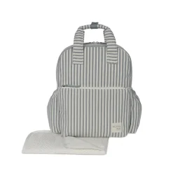 Sac à dos à langer Praliné à rayures - Matcha
