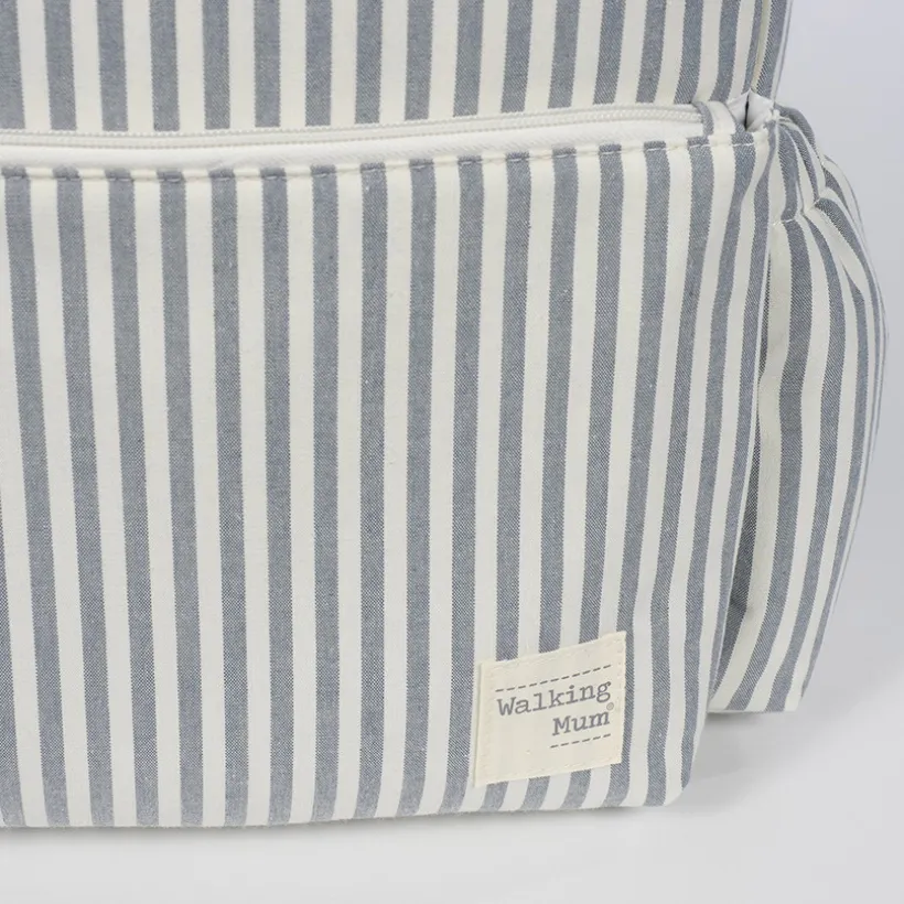 Sac à dos à langer Praliné à rayures - Matcha