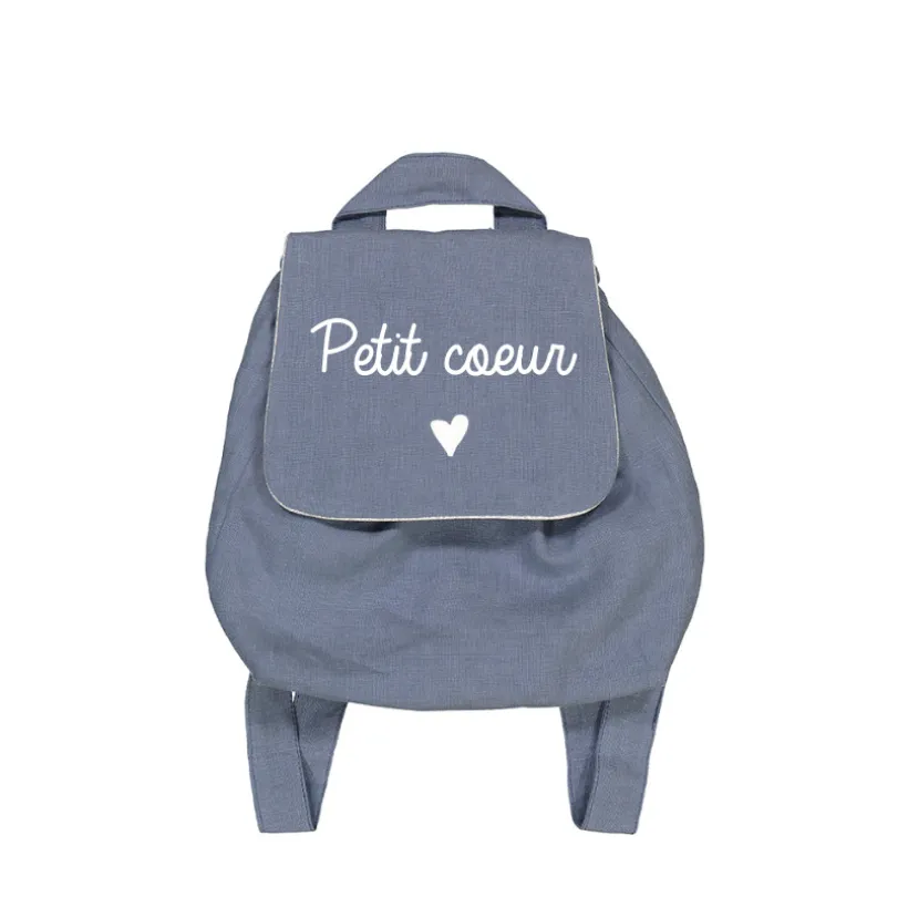 Sac à dos Petit coeur - Bleu