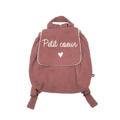 Sac à dos Petit coeur - Vieux rose