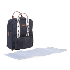 Sac à dos signature + pochette + matelas à langer Family Club noir