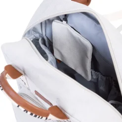 Sac à dos signature + pochette + matelas à langer Family Club écru
