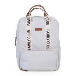 Sac à dos signature + pochette + matelas à langer Family Club écru